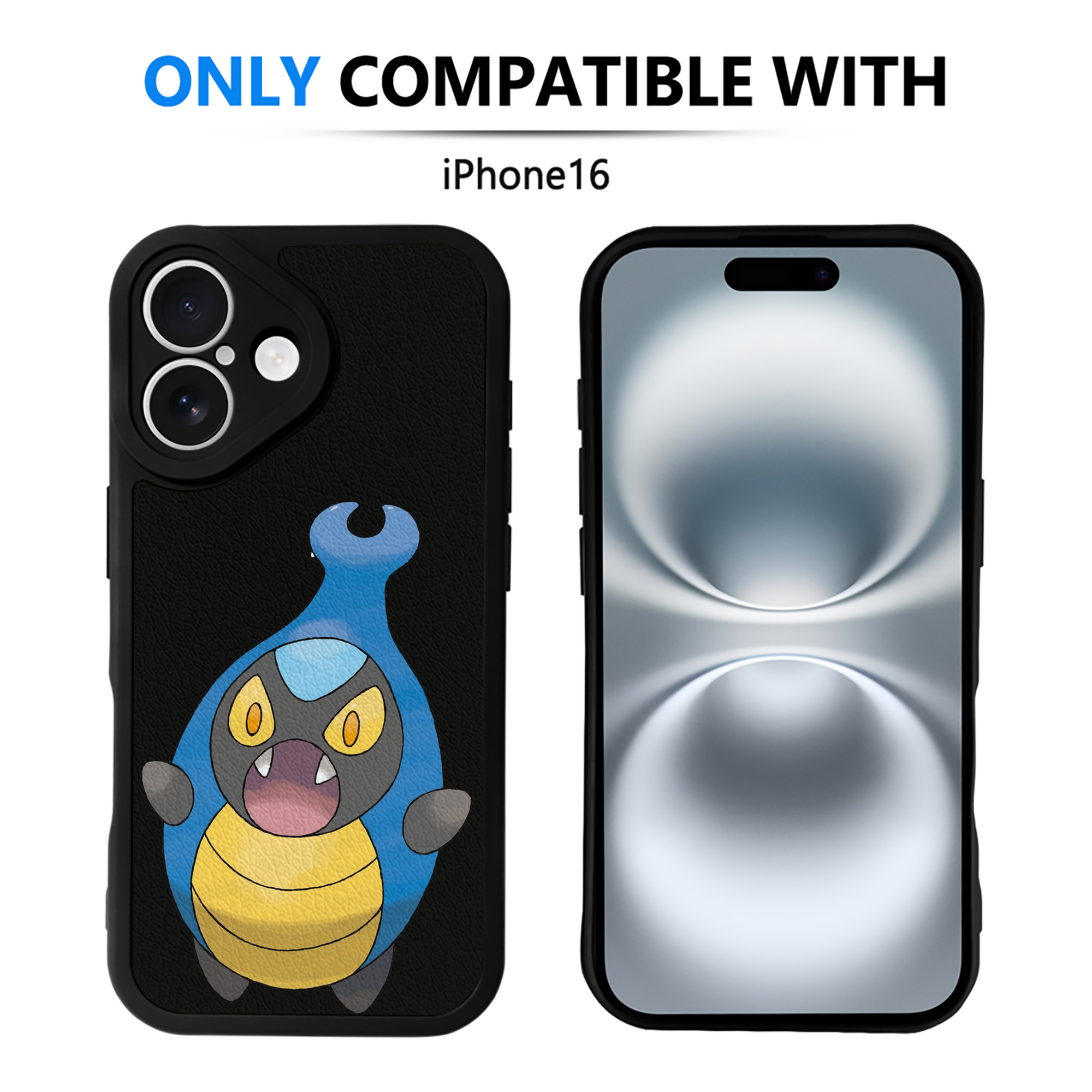 （画像用） ポケットモンスター Pokémon 【iPhone 16シリーズ対応】シリコンスマホケース（レザー調） 材質：シリコン
